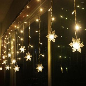 Snaren Aantrekkelijke plastic sneeuwvlok LED LAMP Non-gluring Creëer atmosfeer Meerdere verlichtingsmodi Xmas Fairy Light