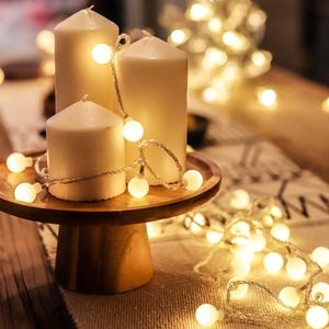Strings Ball Garland String Lights USB/Battery Power Star Fairy Outdoor Christmas Holiday Wedding Party Decoratie Lampled Ledled LED