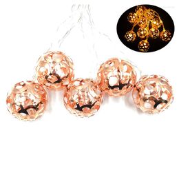 Strings Ball Holiday Lighting Metal Led Party Wedding Chrismas Indoor Decoratieve lamp Power Home Decoratie IY310216