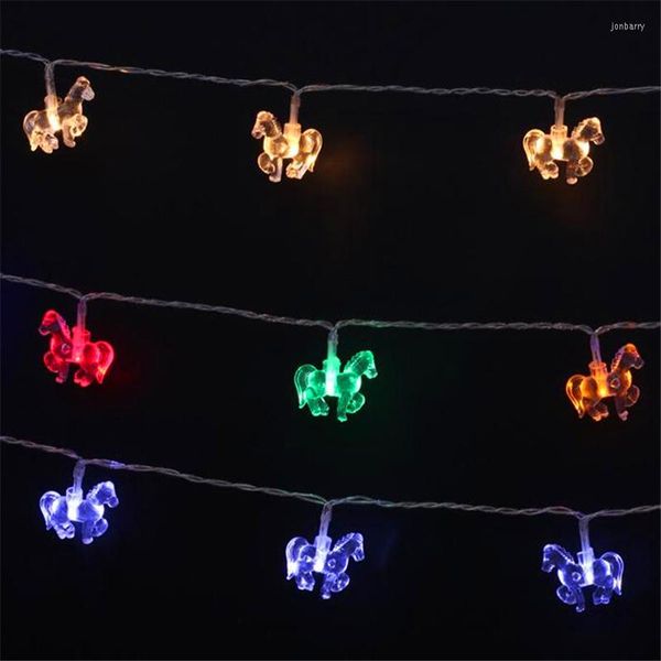 Cordes à piles 10 20 40leds 1.2M 2.5M 5M lumière vacances noël bricolage LED cheval chaîne El lampe décoration de jardin lumières