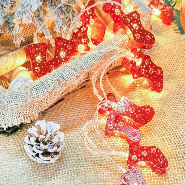 Cuerdas con pilas Led calcetín luces de cadena Hada boda año Navidad guirnalda árbol iluminación