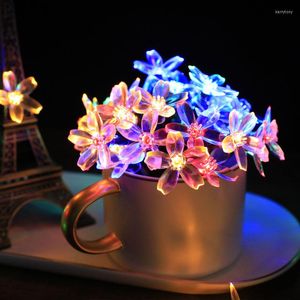 Strings batterij aangedreven kersenbloesems Fairy String Lights for Christmas Garden Holiday Room Decoratie 10/20 LEDS LED