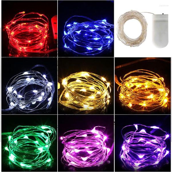 Cordes à piles romantique ruban lampe barre mariage maison décoration intérieure 1m LED guirlande lumineuse année de noël