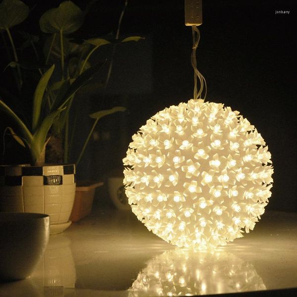 Cordes Binval LED étanche fleur de cerisier boule guirlande lumineuse AC 110V 220V lumière scintillante pour noël fête de mariage décor de festival