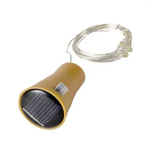 Cordes bouteille stopper Light LED Verre de vin solaire de la chaîne de lampe imperméable flexible Green 10led