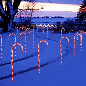 Cordes Bonbons Arbre De Noël Décoration Lumières Canne Lumière Solaire Batterie/USB Alimenté En Plein Air Jardin Fête De Mariage