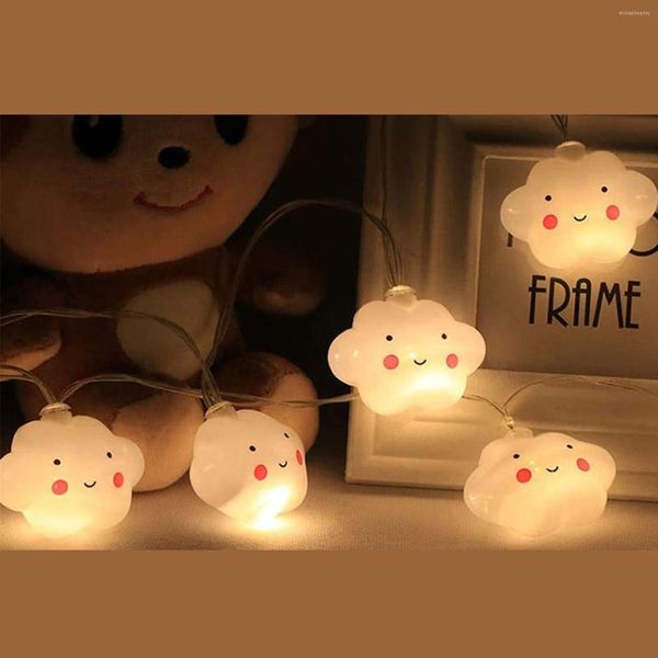 Cordes dessin animé Led guirlandes lumineuses lune fenêtre rideau lampe décor de fête avec 20 perles pour la maison en plein air