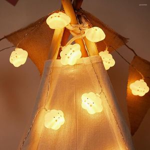 Strings cartoon smile cloud led licht string 10/20 LEDS Fairy Battery for Children Room Home Wedding Kerstfeest Decoratie