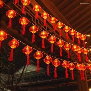 Cordes année chinoise lanterne décoration pour la maison 10LED rouge printemps Festival vacances fournitures lampe mise en page lumières de fête