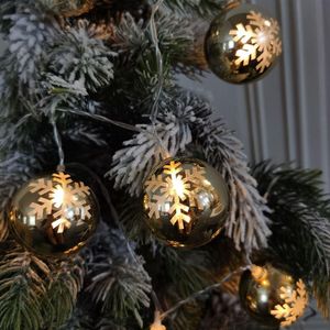 Cordes boule de noël guirlandes lumineuses flocons de neige arbre de noël étoile à piles année décorations pour la maison 2022 LED LED LED LED