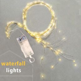 Strings Christmas Branch Lights Battery Timer Outdoor LED Waterfall RGB Decoratie Home Tree Wedding Ornamenten
