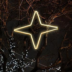 Strings Christmas Bulb Lights Outdoor LED Star Light Waterdicht Four Corner String Sneeuwvlokken Plug In