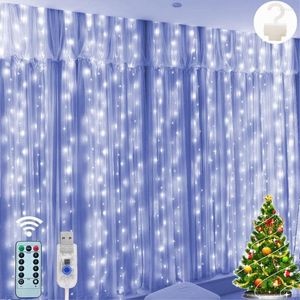 Strings Christmas Curtain Lights Led Garland Merry Decoration for Home Room ornamenten Xmas Gifts Navidad 2022 Jaar decor