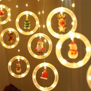 Cuerdas Decoración navideña Linternas Agujas de pino Accesorios Anillo Luces Usb Cadena Muñecas Bola Luces LED