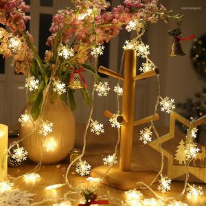 Strings Christmas Decoration Led Snowflake String Lights USB bediende 3/5m boom/jaar 2024/feest/kamer/Halloween