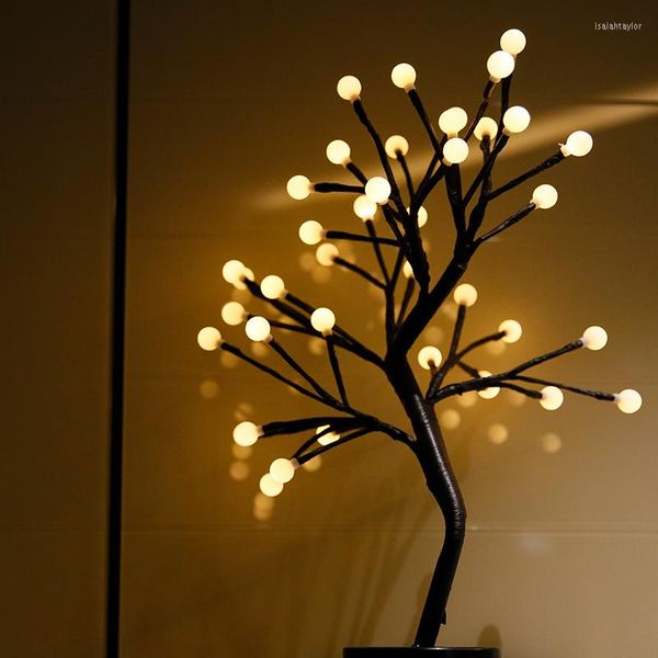 Cordes décoration de noël veilleuse LED arbre guirlandes lumineuses étanche pour mariage HolidayHome lampe d'intérieur alimentée par batterie