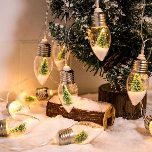 Cordes Décoration De Noël Souhaitant Bouteille LED Fée Lumières Arbre Ornements Pendentifs Chaîne Chambre Décor Année
