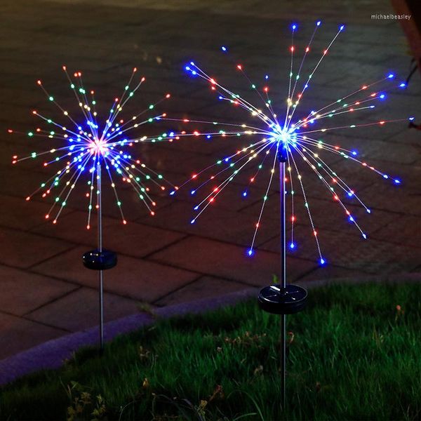 Cordes décorations de noël pour jardin 90/120/150 LED 8 Modes feu d'artifice solaire lumière lumières extérieures année Noel décoration 2022