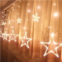 Strings Christmas Fairy Lights 2.5m LED String Star Garland op raam Gordijn binnenbomen Decoratie Halloween Wedding Light