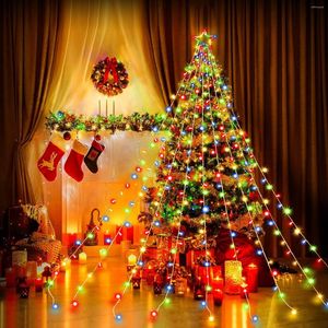 Strings Christmas Led Stars String Lights Outdoor 350 8 Modi Plug In Waterproof Fairy Tree Light voor Navidad Xmas Garden Room Decor