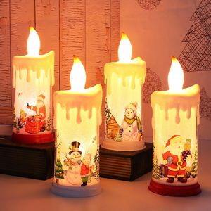 Cordes Lumière De Noël LED Simulation Flamme Bougie Décoration Nuit Chambre Décor Fée Lumières Cristmas 2022