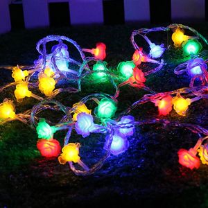 Strings Christmas Lights 10/20/30/40leds Rose Flower String voor Outdoor Wedding Party Holiday Valentine Decoratie Garlandled Ledled Led