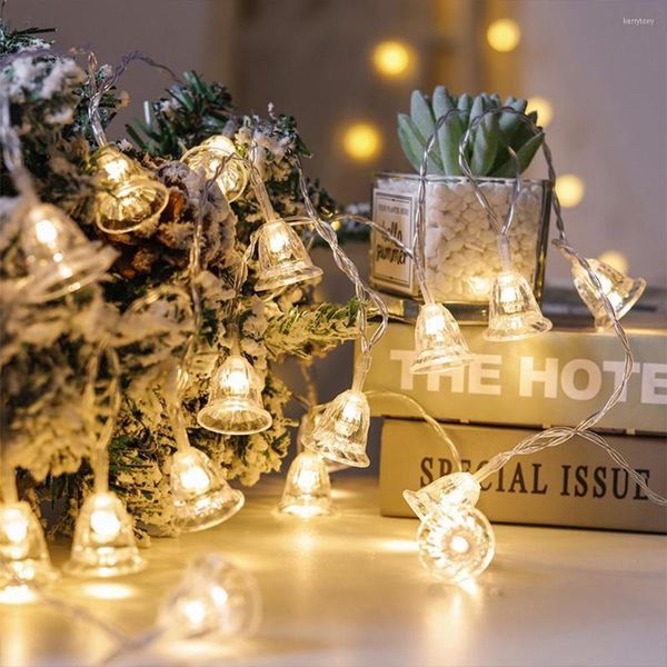 Cordes Lumières De Noël Cristal Cloches Guirlande Lumineuse À Piles Fée Intérieur Extérieur Ornements Xmas Navidad Année