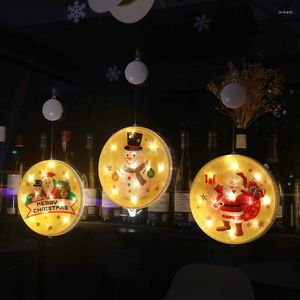 Cuerdas Luces de Navidad Decoraciones Santa Claus Led Colgante Estrella Vacaciones Atmósfera Cuerda