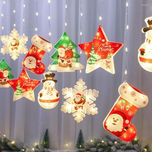 Strings Christmas Lights LED Decoratieve nieuwigheid Hangende 3D -boom binnenlicht voor slaapkamerpad Patio Decor
