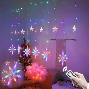 Strings Christmas Lights Outdoor Curtain Icicle Fairy Garland String 2.5m voor 2022 Jaar Wedding Party Holiday Home Decoredled LED