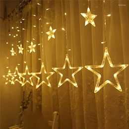 Strings Christmas Lights Outdoor Decoratie 4m Droop Led Gordijn String Garden Xmas Party Decoratieve ster