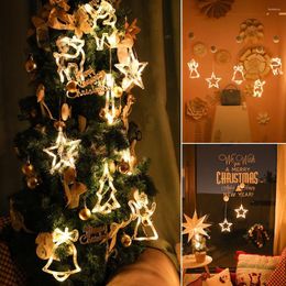 Strings Christmas Lights Window Suction Cup Batterij Powered Tree Snowman Home Glass Decor Decorations Jaar 2022