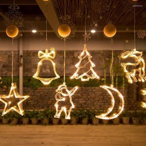 Strings kerst ornamenten hangende led lichte slaapkamer decoratie decoraties voor huisraam glazen decor warme feestlichten