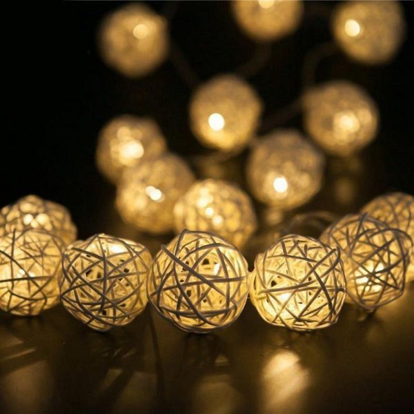 Cordes De Noël Sepak Takraw Guirlande Lumières Chaîne Boule À Piles Fée Éclairage De Mariage DecorLED LEDLED LED