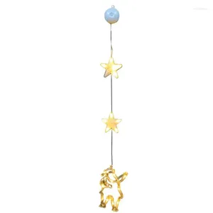 Strings Christmas Star Window Lights Led Start batterij bediende binnendecoratie voor portiekenwanden