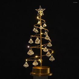 Strings Christmas Tree Lamp Crystal Battery bediende nachtlampje voor bureau decor vakantiefestival verjaardagsmeisjes Xmas Decoration Party