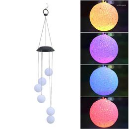 Cordes colorées papillon lune vent carillon lampe solaire extérieure étanche suspendus chaîne de lumière LED pour jardin année vacances décor à la maison