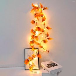 Cordes fil de cuivre lampe losange feuilles Thanksgiving guirlande lumineuse décorative étanche décor automne ornement saisonnier