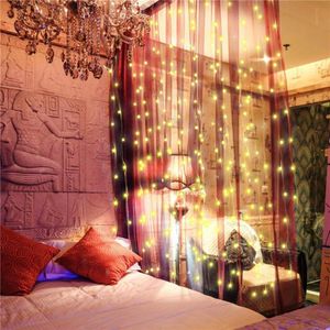 Strings koperdraad enkele functie USB String Licht Kerstmis Sky Sky Curtain Lamp voor feest trouwde decoratie LED