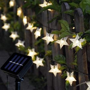 Strings Creative Led Star Fairy String Light Slaapkamer Solar Lamp Garlands Garden Kerstfeest Wedding Decoratie