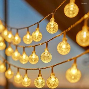 Cuerdas bola de cristal guirnalda de luces LED adornos navideños para el hogar guirnalda colgante decoración ornamento Navidad regalo de Navidad año