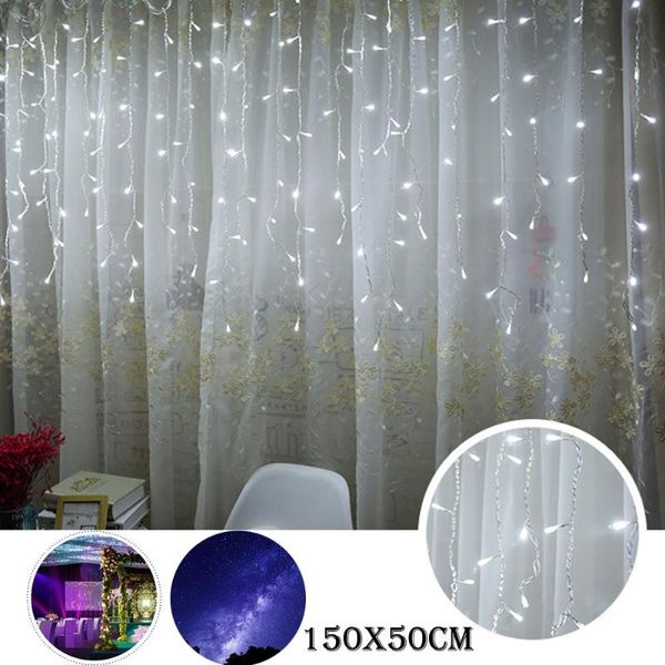 Cordes Rideau LED Guirlande Lumineuse Fée Glaçon Guirlande De Noël Fête De Mariage Patio Fenêtre Décoration Extérieure LED