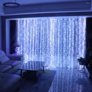Cordes rideaux lumières de cordes télécommandées LED pour la chambre à coucher extérieur décor de fées farines fêtes à l'intérieur