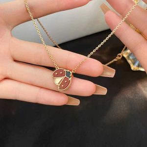 Cordes Designer Fourleaf Clover Luxury Top Bijoux Accessoires pour femmes Cleef Ladybug Premium Collier épaissis 18 carats Gold Gold Rose G