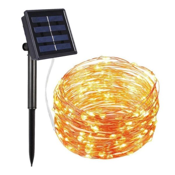 Cordes bricolage 100/200/300/400 LED lumière solaire guirlandes extérieures pour vacances fête de noël étanche fée jardin guirlande