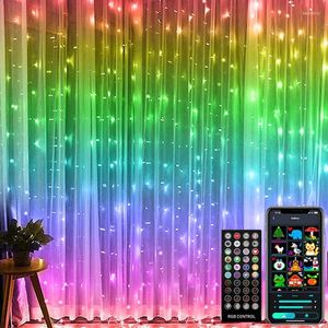 Strings DIY-fotogordijn String Light Smart Home Bluetooth APP-bediening Mobiele programmering Room Decor RGB LED