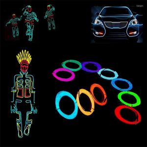 Strings Dozzlor 7 Colors 1m Licht String Auto -decoratie Koude strip Diy Luminous kledingschoenen Home Home