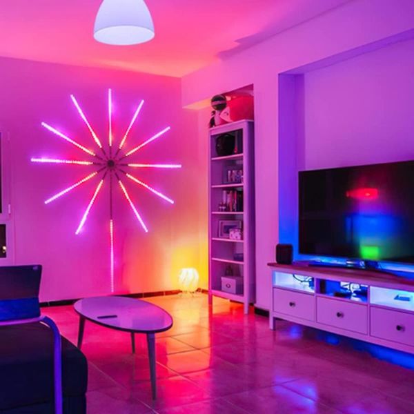 Cordes rêve couleur feux d'artifice lumière Led bande changeante musique synchronisation contrôle du son corde lumières Kit pour Bar fête vacances