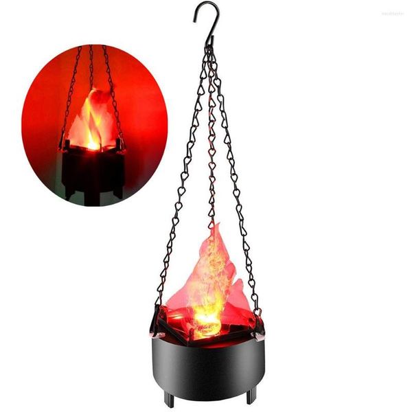 Cordes électroniques suspendus LED faux feu effet de flamme lumière Halloween lampe de feu de camp artificielle 3D pour la boîte de nuit du festival de Noël