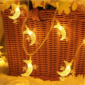 Strings Fairy Lights 2022 Year Garland Led Star Moon String Christmas al aire libre Luces Decoración NaviDad.Q